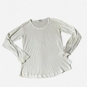 Thermasilk Terramar Womens XL White 100% Pure Silk Pointelle Lace Base Layer Top